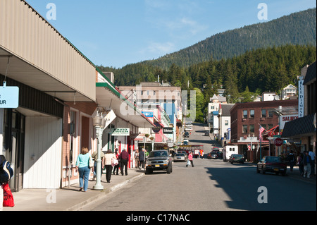 Ketchikan, Alaska. Main Street Ketchikan, südöstlichen Alaska. Stockfoto