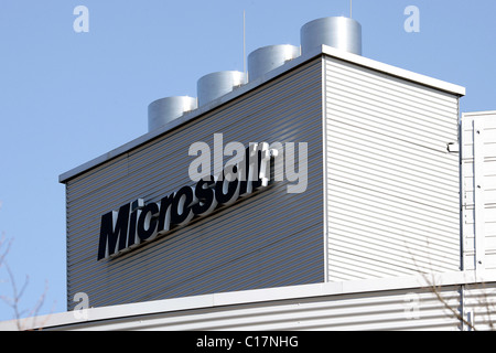 Deutsches und europäisches Hauptquartier für Microsoft GmbH in Unterschleißheim bei München, Bayern, Deutschland, Europa Stockfoto