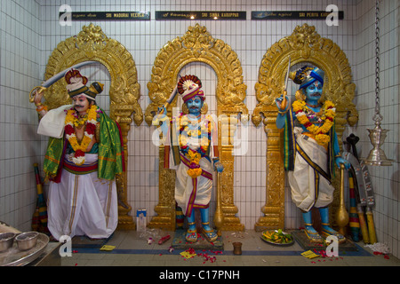 Sri Veeramakaliamman Hindu Tempel Gottheiten in Serangoon Road-Singapur Stockfoto