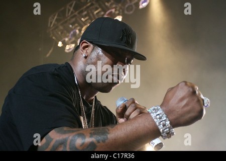 Rapper BUSTA RHYMES uns in Mart 2007. Eis-Palast, St. Petersburg, Russland. Stockfoto