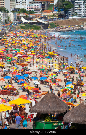 Praia Do Farol da Barra, Salvador, Brasilien Stockfoto