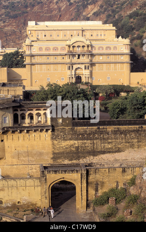 Indien, Rajasthan State Samode Dorf, Samode Palace Hotel Stockfoto