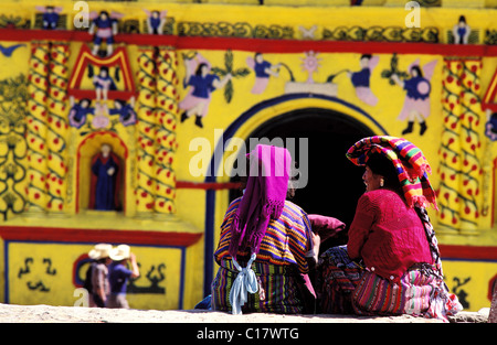 Guatemala, Totonicapan Abteilung, San Andres Xecul, Kirche Stockfoto