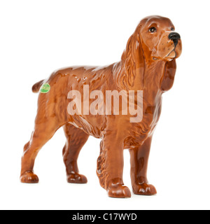 Vintage Beswick "Horseshoe Primula" goldene braune Cockerspaniel Stockfoto