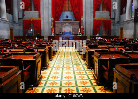 Leere Kammer der Assemblée Tennessee in das State Capitol Building, Nashville Stockfoto