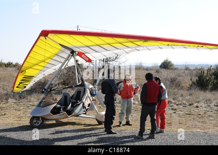 Tanarg Trike geht in die Luft die nächste Erfindung, so weit, das fliegende Auto. Dieses zweisitzige Trike ist durchaus eine revolution Stockfoto