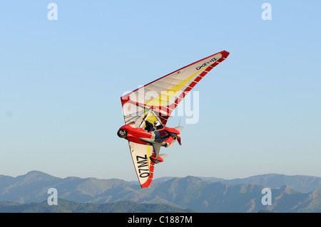 Tanarg Trike geht in die Luft die nächste Erfindung, so weit, das fliegende Auto. Dieses zweisitzige Trike ist durchaus eine revolution Stockfoto