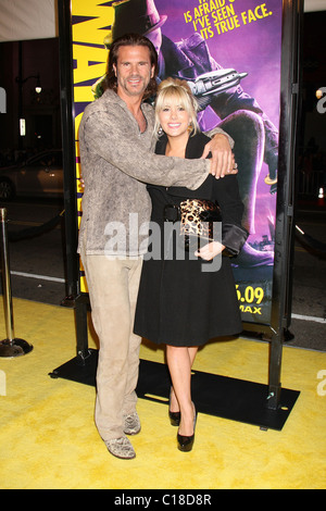 Lorenzo Lamas und Shayne Lamas Los Angeles-premiere von "Watchmen" an Graumans Chinese Theater - Ankünfte Los Angeles, statt Stockfoto