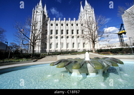 USA, Utah, Salt Lake City, der Mormon Temple Square Stockfoto