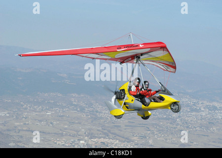 Tanarg Trike geht in die Luft die nächste Erfindung, so weit, das fliegende Auto. Dieses zweisitzige Trike ist durchaus eine revolution Stockfoto