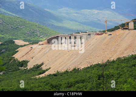 Autobahn Tenebra - Autobahn Baustelle 02 Stockfoto