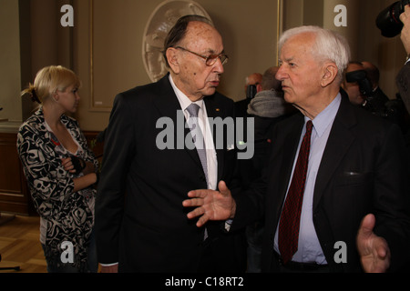 Hans-Dietrich Genscher, Richard von Weizsäcker Empfang für das ehemalige Staatsoberhaupt der UdSSR im Rotes Rathaus Rathaus Stockfoto