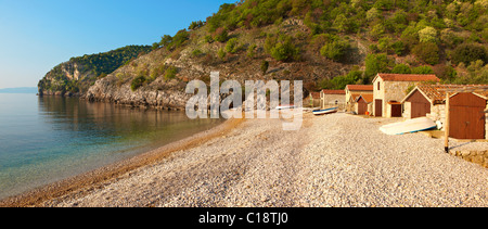 Hafen von Beli, Insel Cres, Kroatien Stockfoto
