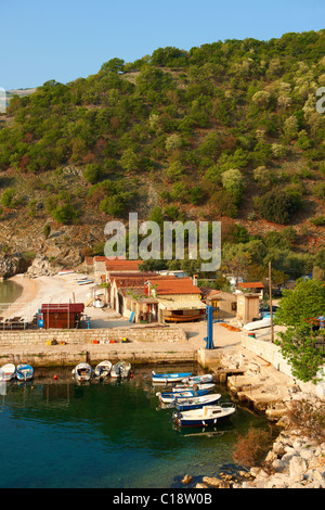 Hafen von Beli, Insel Cres, Kroatien Stockfoto