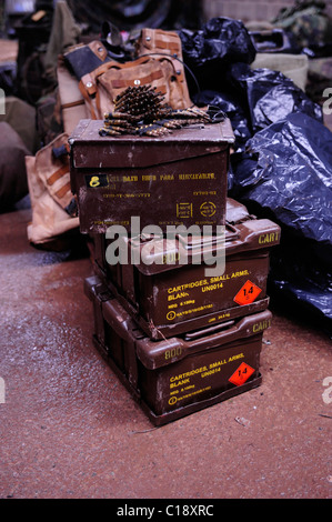 Schachtel mit Munition Stockfoto