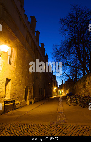 Brasenose Lane, Abendlicht, Oxford University, Oxford, Oxfordshire, England, UK, Deutschland, GB, Great Britain, Brite/Britin ich Stockfoto