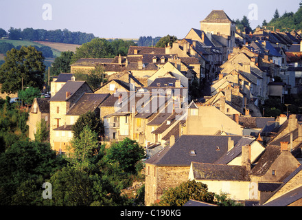 Frankreich Aveyron ummauerten Stadt Najac Dorf gekennzeichnet Les Plus Beaux Dörfer de France (The Most schöne Dörfer von Frankreich) Stockfoto