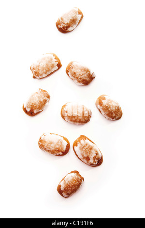 Kleinen Printen, Lebkuchen Weihnachtsplätzchen mit Zuckerguss Stockfoto