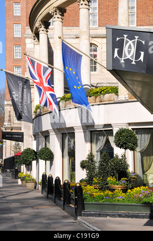 Das Grosvenor House Hotel Luxus 5 Sterne Hotel in Mayfair Park Lane, mit Blick auf den Hyde Park & von JW Marriott Hotel, London West End England Großbritannien, verwaltet Stockfoto