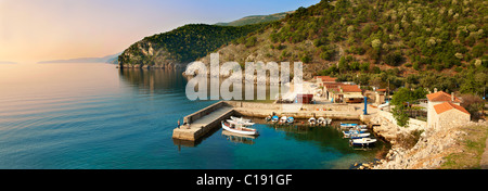 Hafen von Beli, Insel Cres, Kroatien Stockfoto