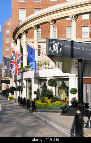 Das Grosvenor House Hotel Luxus 5 Sterne Hotel in Mayfair Park Lane, mit Blick auf den Hyde Park & von JW Marriott Hotel, London West End England Großbritannien, verwaltet Stockfoto