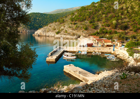 Hafen von Beli, Insel Cres, Kroatien Stockfoto