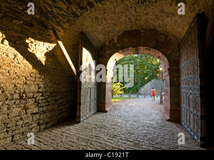Eingang zur Festung Marienberg in Würzburg Stockfoto