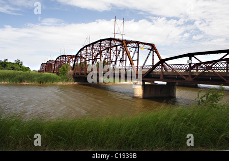 Overholser Brücke, auf der Route 66, am Stadtrand von Oklahoma City, USA Stockfoto
