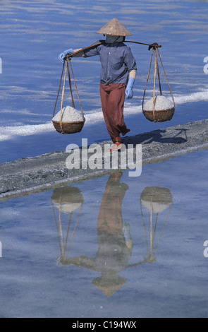 Vietnam, Provinz Khanh Hoa, Nha Trang-Bereich, Doc Let Salz Stifte Stockfoto