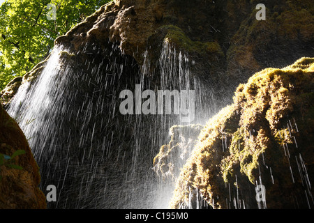 Schleierfaelle, Brautschleier Wasserfälle am Fluss Ammer, Pfaffenwinkel, Upper Bavaria, Bayern, Deutschland, Europa Stockfoto