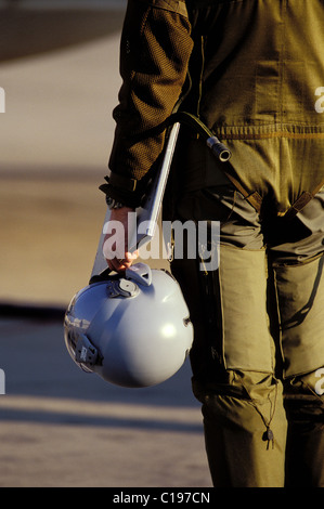 Frankreich Bouches du Rhone-Test-Piloten kämpfen neue Helm Gesamtübersicht® IBS Avionique (Mirage 2OOO) in die Army Air Force-Basis Stockfoto