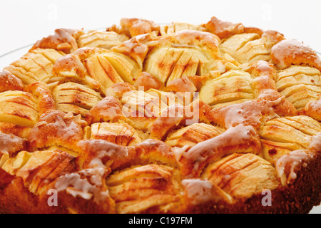 Apfelkuchen mit Zucker Glasur Stockfoto