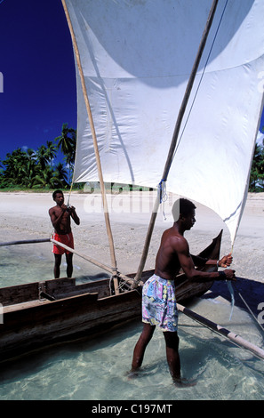 Madagaskar, nordwestlich, Nosy Be Insel, Piroge Andilana Beach Stockfoto