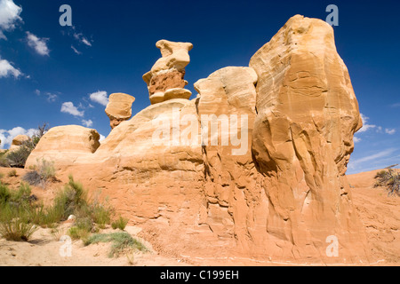 Sandstein-Formationen in Devils Garden, Grand Treppe Escalante National Monument, Utah, USA, Nordamerika Stockfoto