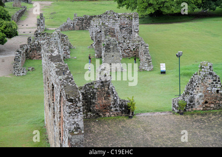 Panama, Lateinamerika, Mittelamerika, Panama City, Viejo, Ruinas Panama La Vieja, Ruinen, spanische Kolonialsiedlung, Weltkulturerbe, Stein, Archäologie, Erhaltung Stockfoto