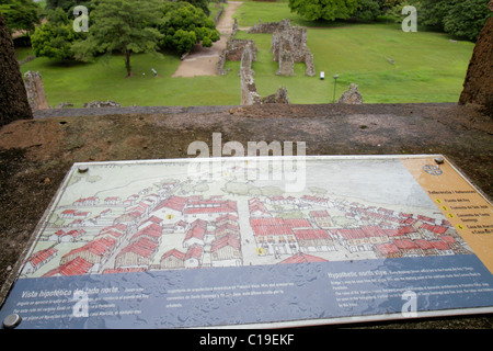 Panama, Lateinamerika, Mittelamerika, Panama City, Viejo, Ruinas Panama La Vieja, ruina, spanische Kolonialsiedlung, Weltkulturerbe, Stein, Archäologie, Konservierung Stockfoto