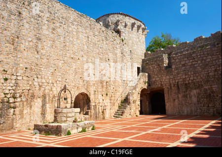 Frankopan Schloss (Frankopanski Kaštel) Stadt Krk, Insel Krk, Kroatien Stockfoto