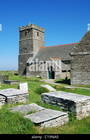 St.Materianas Kirche, Tintagel, Cornwall, Uk Stockfoto