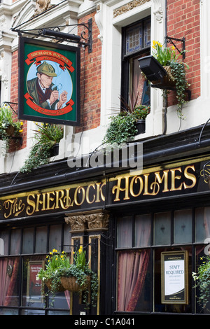 Die Sherlock Holmes Public House in London england Stockfoto