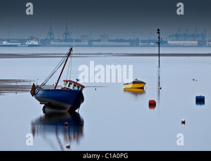 Mündung Fischerboot Stockfoto