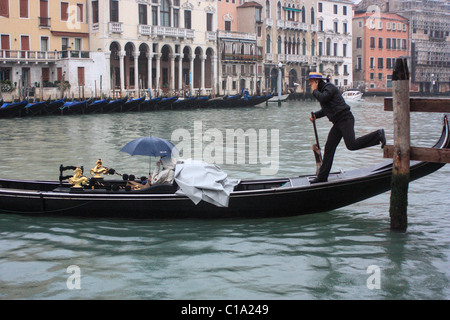 Regnerischen Tag in Venedig. Stockfoto