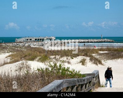 Jetty Park in Cape Canaveral auf der atlantischen Küste von Ost-Zentral-Florida in Brevard County vom Kennedy Space Center Stockfoto