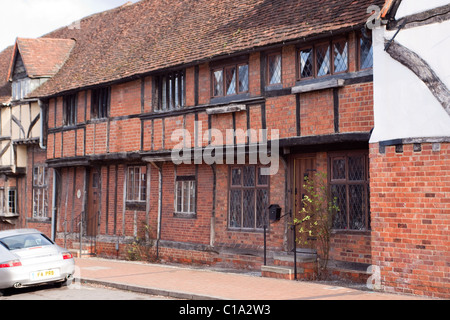 Eine Häuserzeile tudor Rose Street, Wokingham, Berkshire Stockfoto