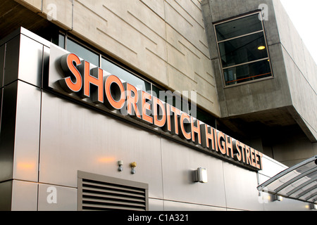 London Overground - Shoreditch High Street Station Stockfoto