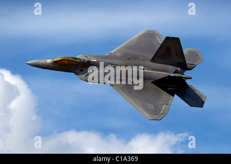 Lockheed Martin F22A RAPTOR Flugzeug des USAF Air Combat Command Flügels, Raptor Demonstration Team Stockfoto