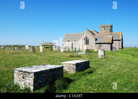 St.Materianas Kirche, Tintagel, Corwall, UK Stockfoto