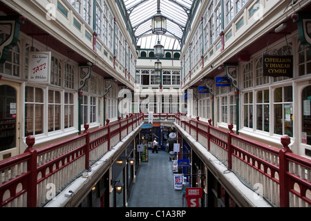 Das Cardiff Castle Arcade Stockfoto