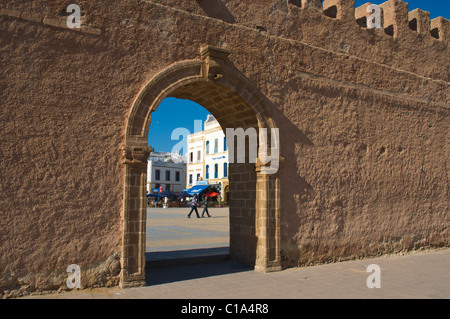 Fußgängertor nach Medina der alten Stadt Essaouira zentralen Marokko in Nordafrika Stockfoto