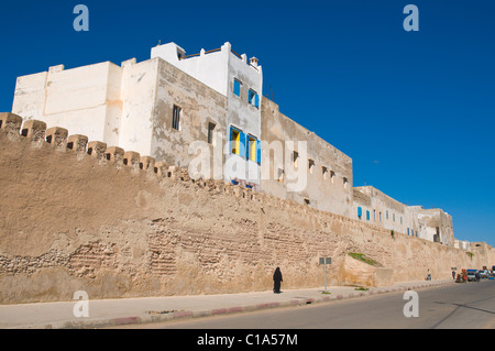 Boulevard Moulay Youssef Straße außerhalb der Mauern der Altstadt Medina Essaouira zentralen Marokko in Nordafrika Stockfoto