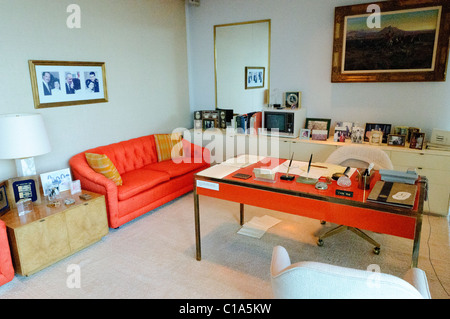 AUSTIN, Texas, USA – das Büro der ehemaligen First Lady, Lady Bird Johnson im LBJ Museum in Austin, Texas. Stockfoto